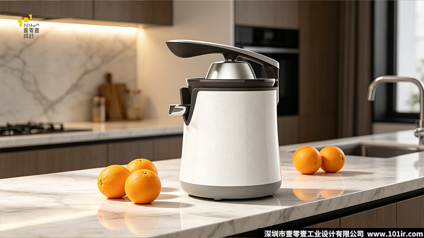 家用料理機三件套,壓桿橙汁機,電動橙汁機,多功能攪拌機,家用料理機設計,壹零壹工業設計、廚房小家電設計
